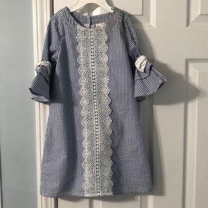 Size 5 blue and white dress